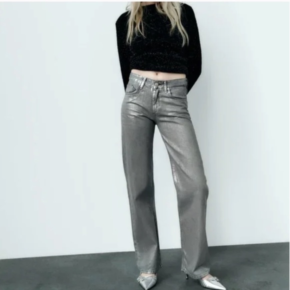 Zara Denim - Zara metallic jeans, 14/31.  PG1253